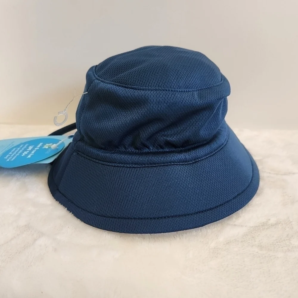 I Play Navy Blue Swim Sun Bucket Hat UPF 50+ Size 0-6 Months NWT